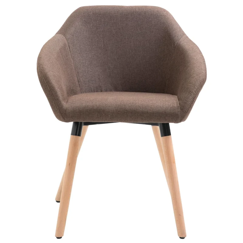 Lot de 4 chaises de salle à manger cuisine design moderne tissu marron CDS021748