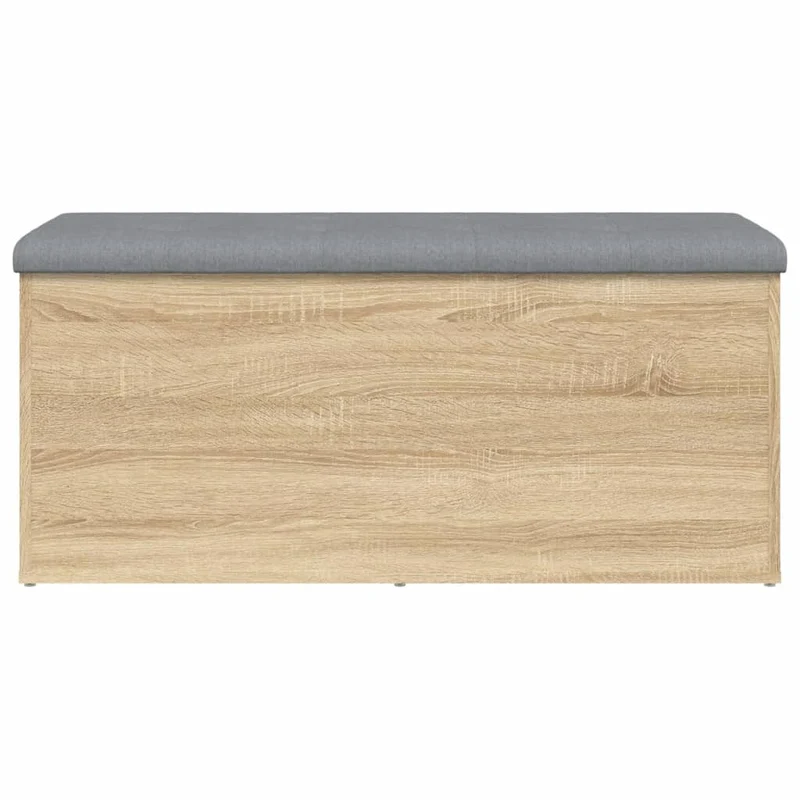 Banc banquette de rangement couleur chêne sonoma 102 x 42 x 45 cm bois d'ingénierie brun DEC024747