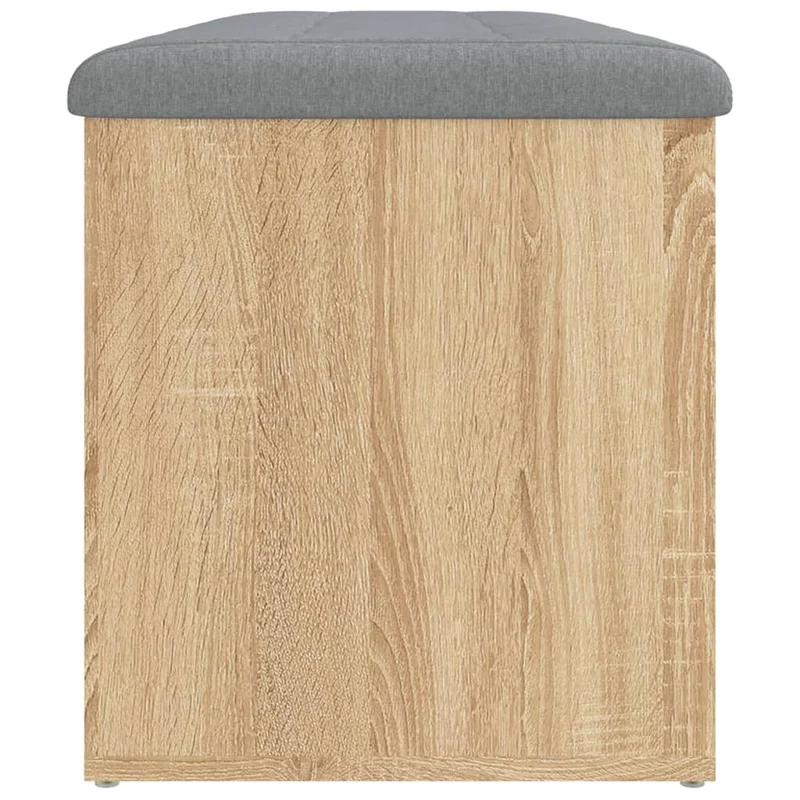 Banc banquette de rangement couleur chêne sonoma 102 x 42 x 45 cm bois d'ingénierie brun DEC024747