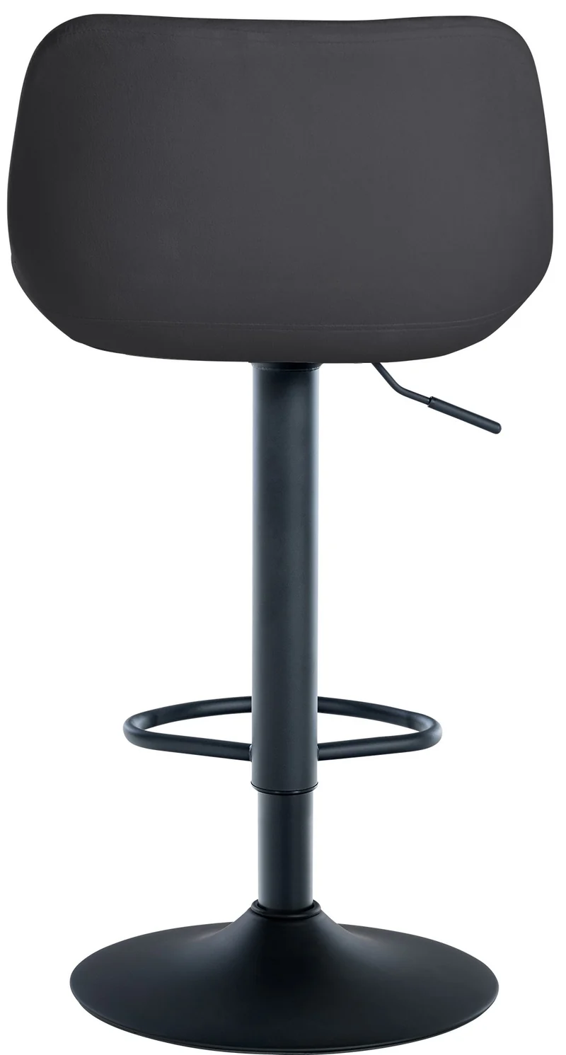 Lot de 2 tabourets de bar rotation à 360°en velours noir pieds en trompette métal noir 10_0006631