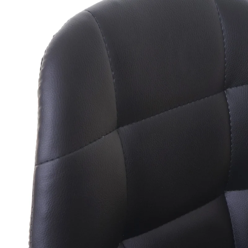 2x tabourets de bar comptoir chaise haute en synthétique noir base et cadre en acier chromé 04_0000107