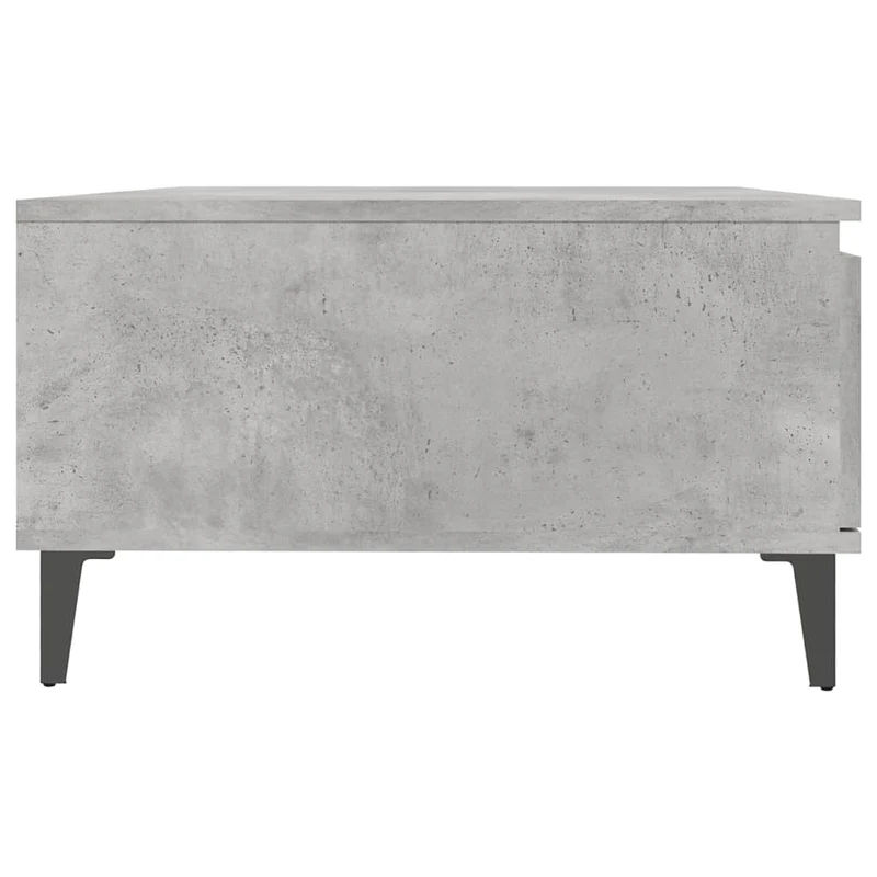 Table basse avec espace de rangement design moderne et contemporaine 90 x 60 x 35 cm bois d'ingénierie gris DEC039399