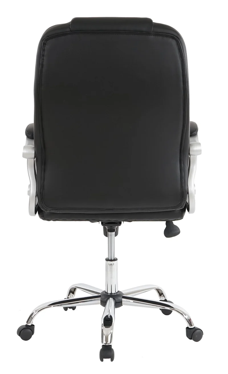 Fauteuil chaise de bureau exécutif sur roulette XXL pivotante synthétique noir 04_0001904