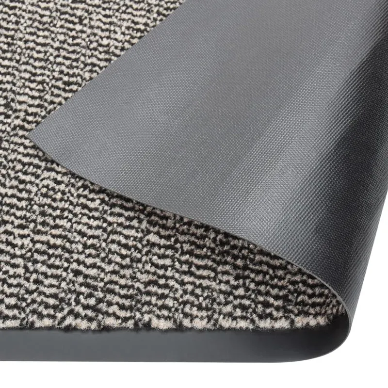 Paillasson touffeté 90 x 150 cm en PP marron clair et caoutchouc antidérapant DEC040680