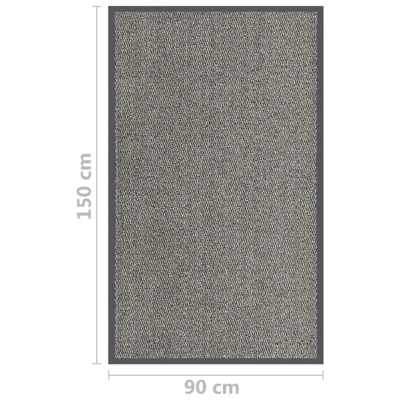 Paillasson touffeté 90 x 150 cm en PP marron clair et caoutchouc antidérapant DEC040680