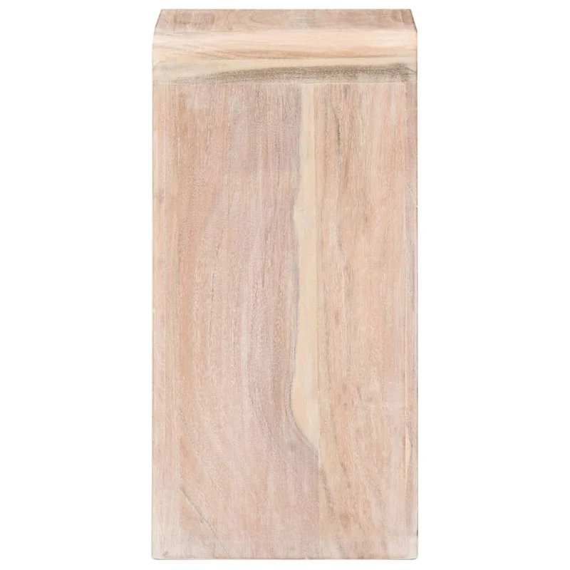 Table de chevet avec 2 étagères et tiroir 40 x 30 x 60 cm bois d'acacia avec finition blanche DEC032952