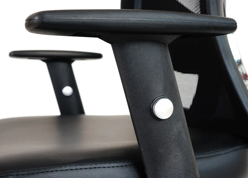 Fauteuil chaise de bureau sur roulettes pivotante appui-tête réglable synthétique noir 04_0001899