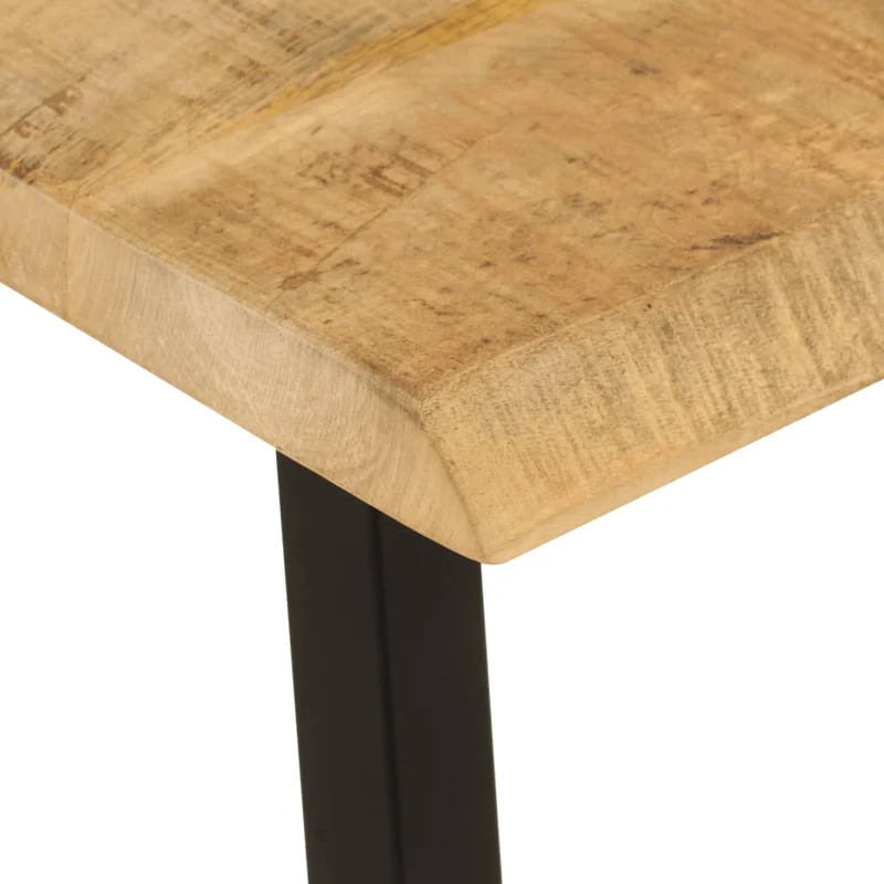 Banc design rustique 105 cm bois de manguier massif pieds en forme de U en acier DEC024627