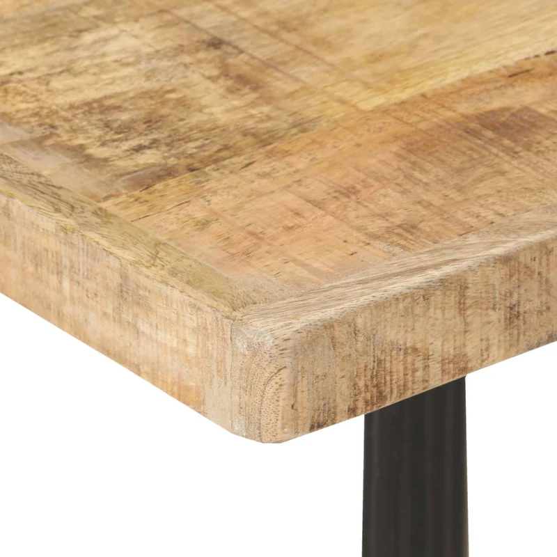 Table d'appoint auxiliaire table bistro design rustique hauteur 77 cm bois de manguier et fonte enduite de poudre DEC036531