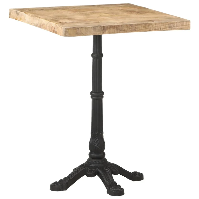 Table d'appoint auxiliaire table bistro design rustique hauteur 77 cm bois de manguier et fonte enduite de poudre DEC036531
