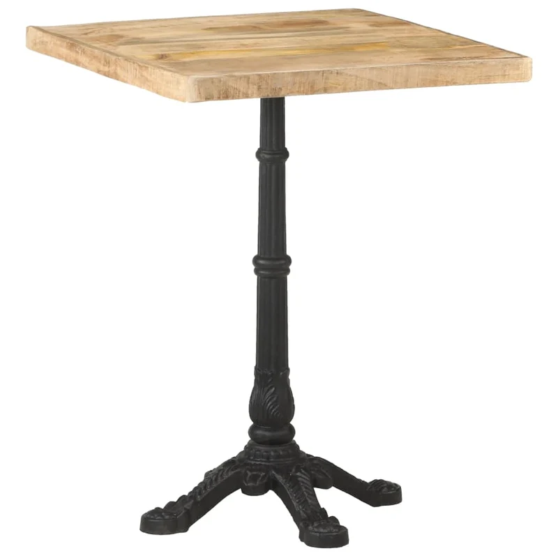 Table d'appoint auxiliaire table bistro design rustique hauteur 77 cm bois de manguier et fonte enduite de poudre DEC036531
