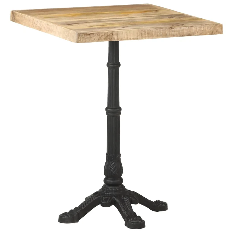 Table d'appoint auxiliaire table bistro design rustique hauteur 77 cm bois de manguier et fonte enduite de poudre DEC036531