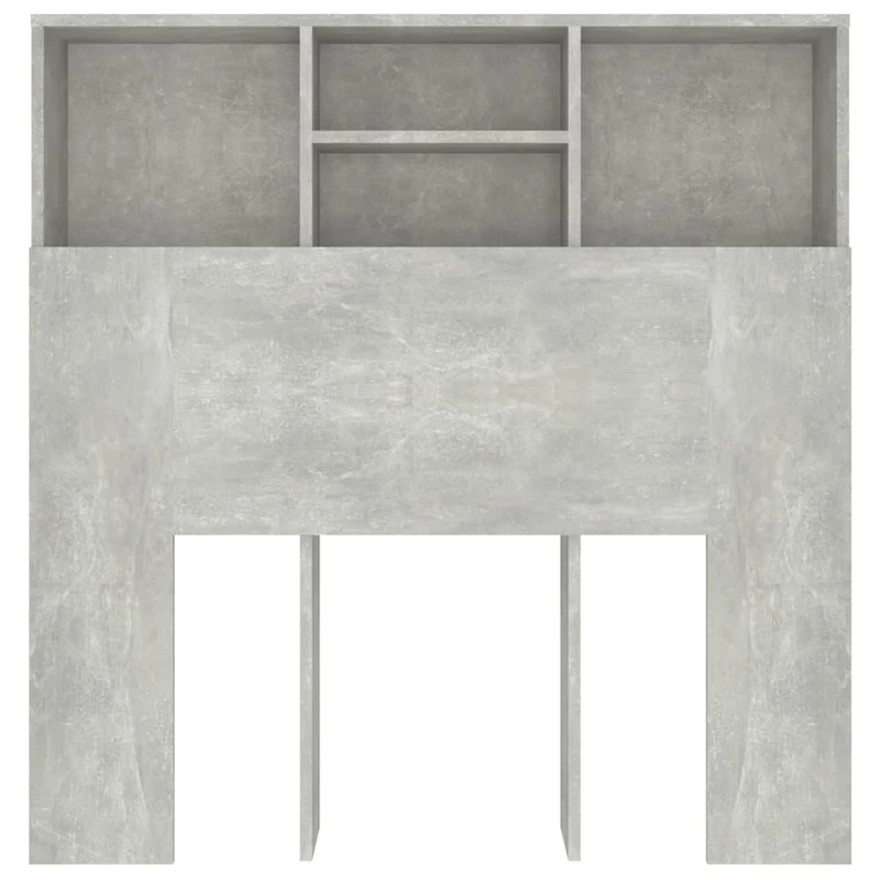 Tête de lit avec rangement accessoire de lit table de chevet étagère 100 x 19 x 103,5 cm MDF gris TDL0200041
