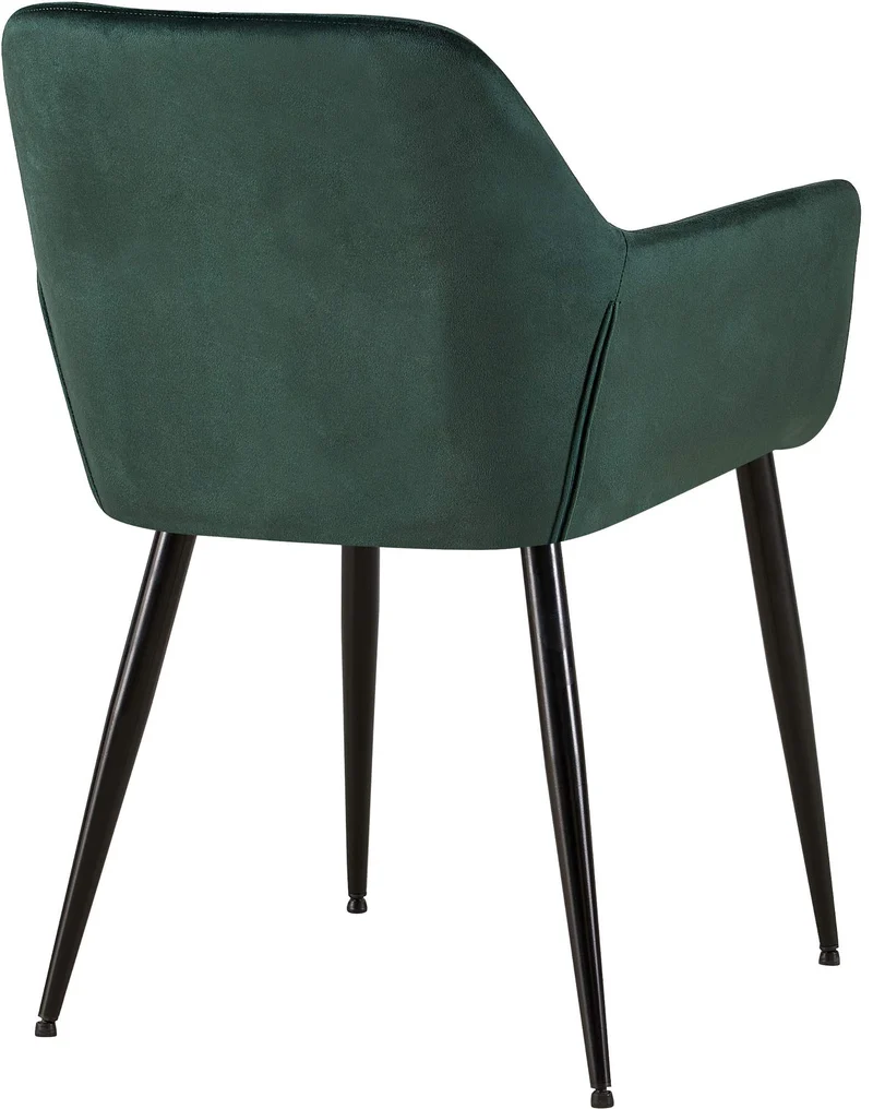 Lot de 2 chaises de salle à manger design retro coutures décoratives en carrées assise en velours vert 10_0001535