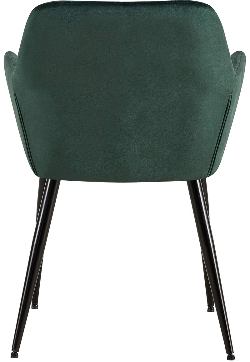 Lot de 2 chaises de salle à manger design retro coutures décoratives en carrées assise en velours vert 10_0001535