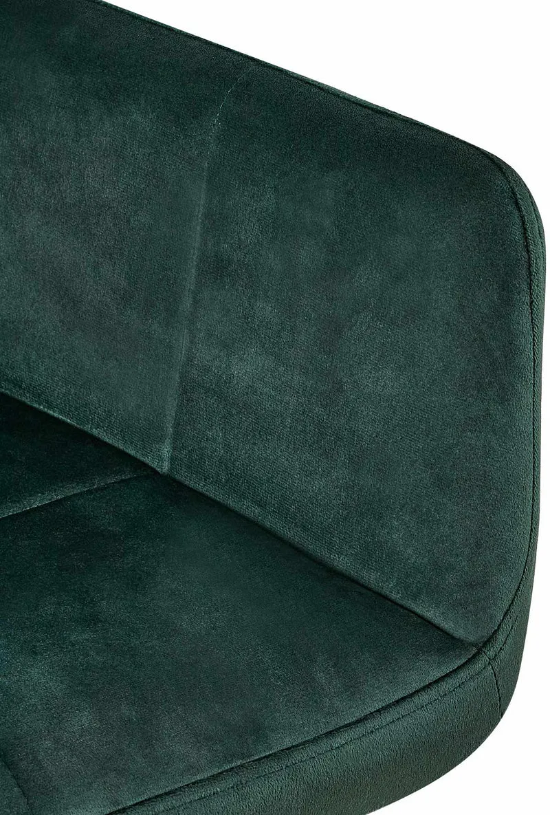 Lot de 2 chaises de salle à manger design retro coutures décoratives en carrées assise en velours vert 10_0001535