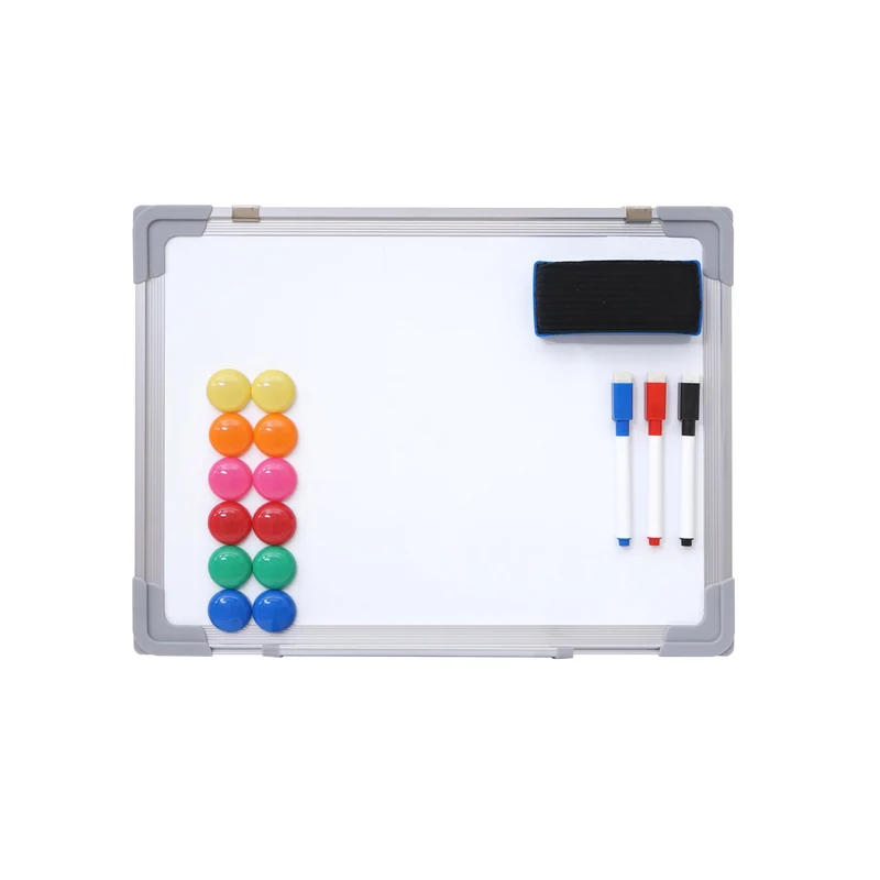 Tableau blanc magnétique mémo panneau d'affichage accessoires inclus 40x30cm 04_0005118