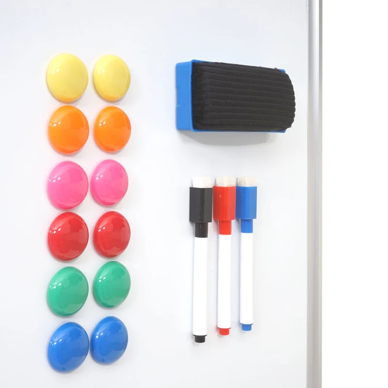 Tableau blanc magnétique mémo panneau d'affichage accessoires inclus 40x30cm 04_0005118