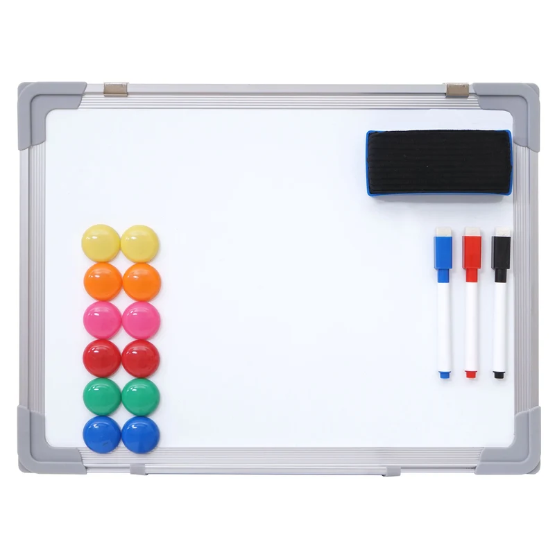 Tableau blanc magnétique mémo panneau d'affichage accessoires inclus 40x30cm 04_0005118