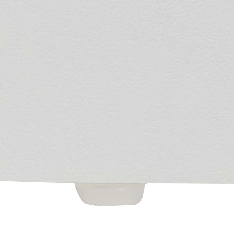Armoire design avec porte coulissante et 8 compartiments meuble de rangement industriel blanc effet bois 163 cm 04_0009388