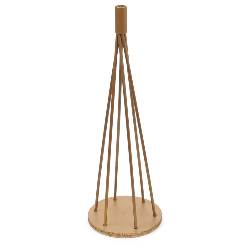 Sapin de décoration en métal doré 60 cm arbre de Noël décoratif support à décorer intérieur 04_0009017