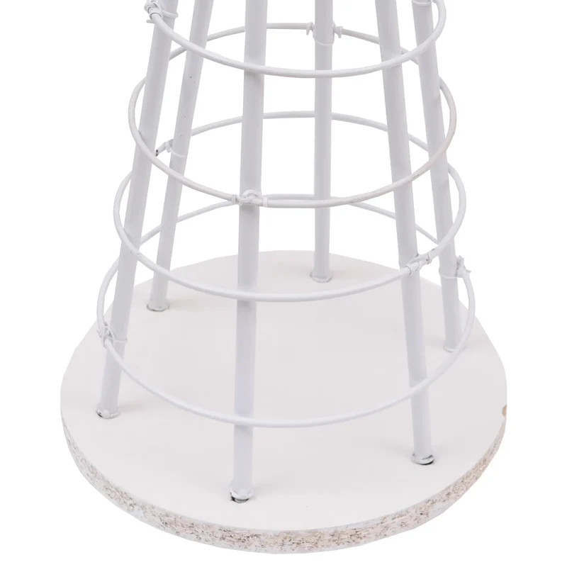 Sapin décoratif blanc en métal 90 cm arbre de Noël design support décoratif intérieur à personnaliser 04_0009007