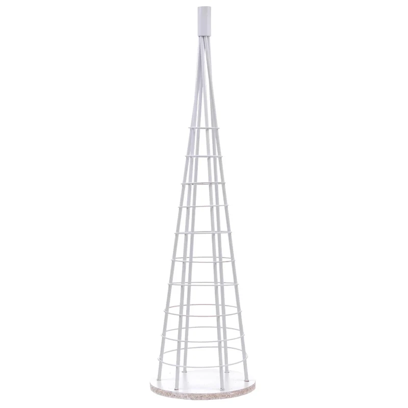 Sapin décoratif blanc en métal 90 cm arbre de Noël design support décoratif intérieur à personnaliser 04_0009007