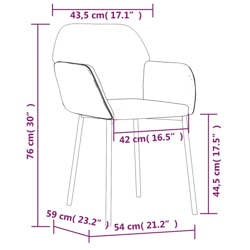 Set de 2 chaises de salle à manger cuisine en tissu velours noir et métal DEC025560