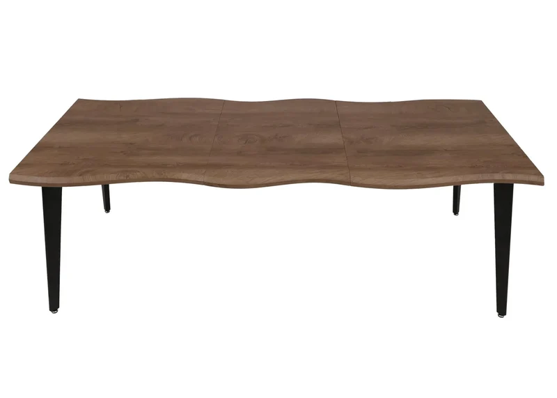 Table à manger extensible moderne 160 x 90 x 77 cm pour jusqu'à 8 personnes en MDF chêne clair 04_0009260