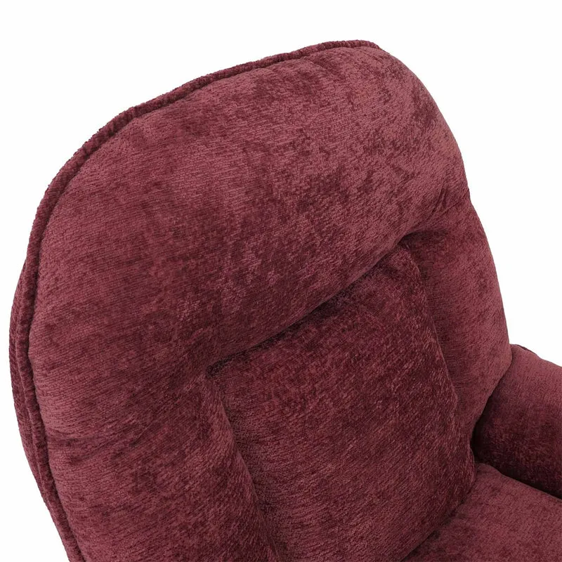 Fauteuil relax TV avec repose-pieds pivotant avec suspension confort exceptionnel structure métal et revêtement chenille couleur baie 04_0009038