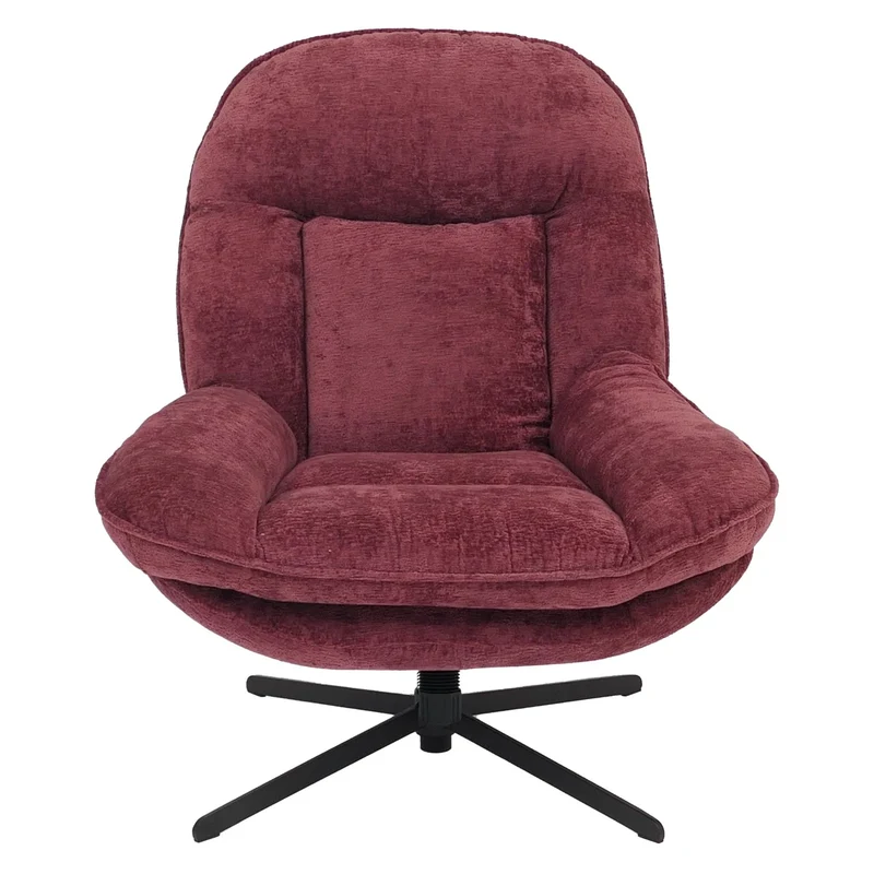 Fauteuil relax TV avec repose-pieds pivotant avec suspension confort exceptionnel structure métal et revêtement chenille couleur baie 04_0009038