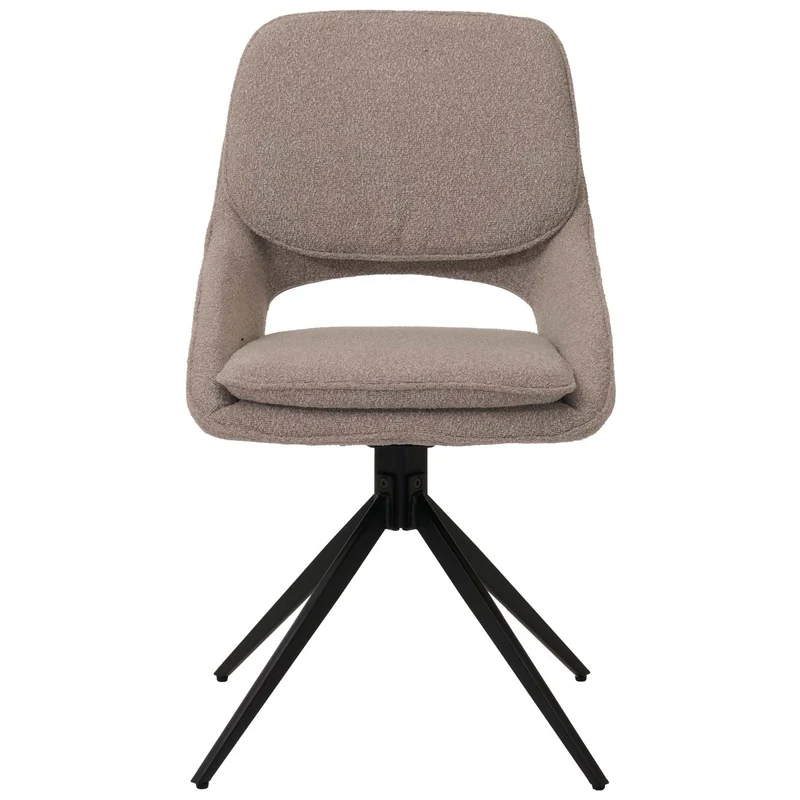 Lot de 2 chaises de salle à manger modernes 87 x 55 x 55 cm avec assise confortable design épuré en tissu beige 04_0009916