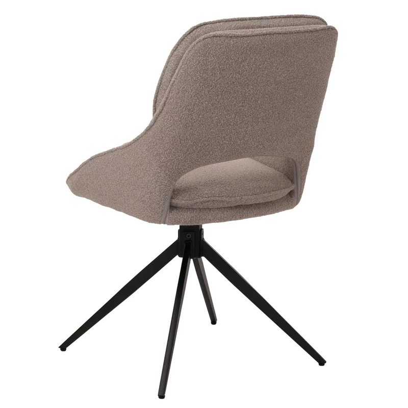 Lot de 2 chaises de salle à manger modernes 87 x 55 x 55 cm avec assise confortable design épuré en tissu beige 04_0009916