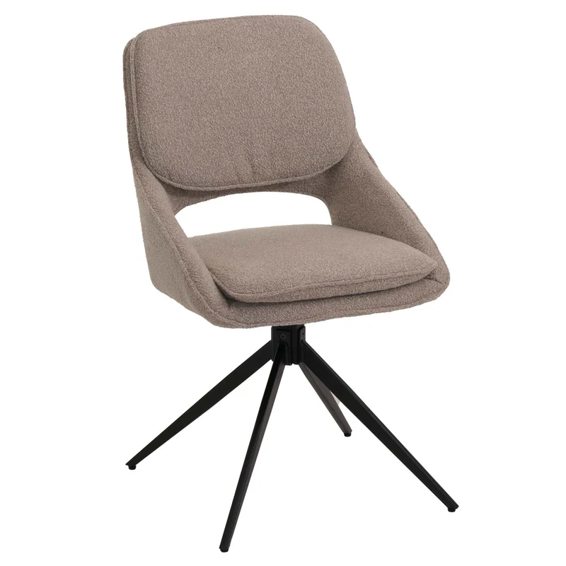 Lot de 2 chaises de salle à manger modernes 87 x 55 x 55 cm avec assise confortable design épuré en tissu beige 04_0009916