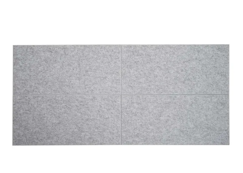 Lot de 6 panneaux acoustiques muraux 60 x 30 x 0,9 cm design moderne pour isolation phonique en textile gris clair 04_0010303