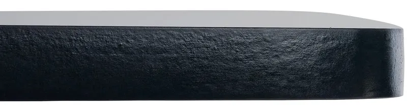 Table haute de bar plateau carré 60 x 60 cm en bois noir cadre en aluminium 10_0005818