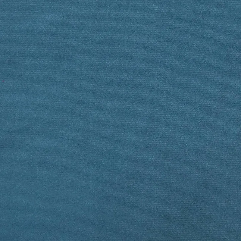 Méridienne chaise longue pour intérieur avec coussin et accoudoir droit en velours bleu bouton décoratif DEC026252