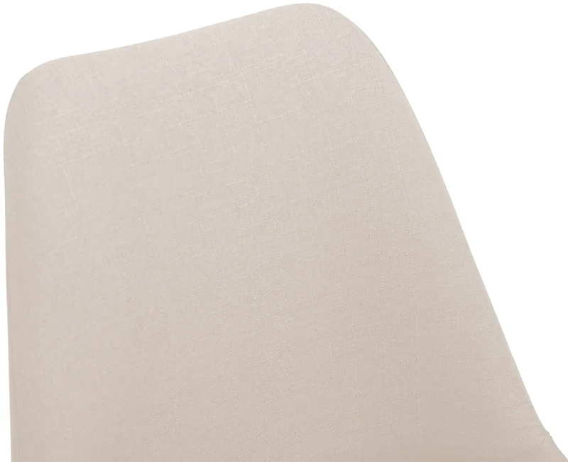 Chaise de salle à manger x1 pivotante hauteur réglable en tissu crème et pied trompette en métal noir 10_0003769