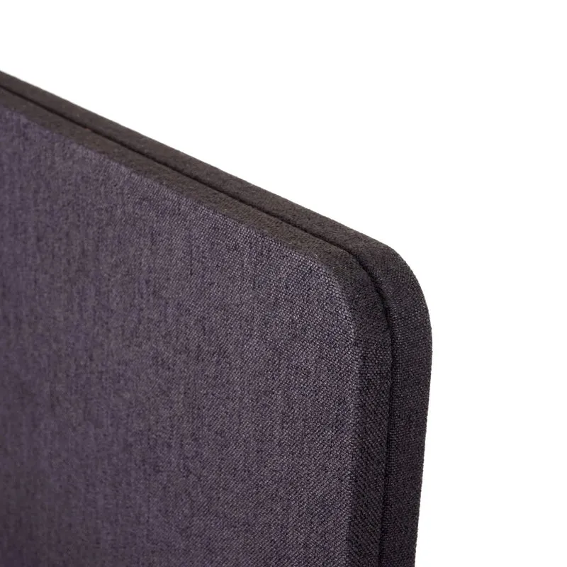 Cloison acoustique double paroi paravent de bureau séparateur de pièce panneau d'affichage 147x80cm cm tissu marron-gris 04_0006427