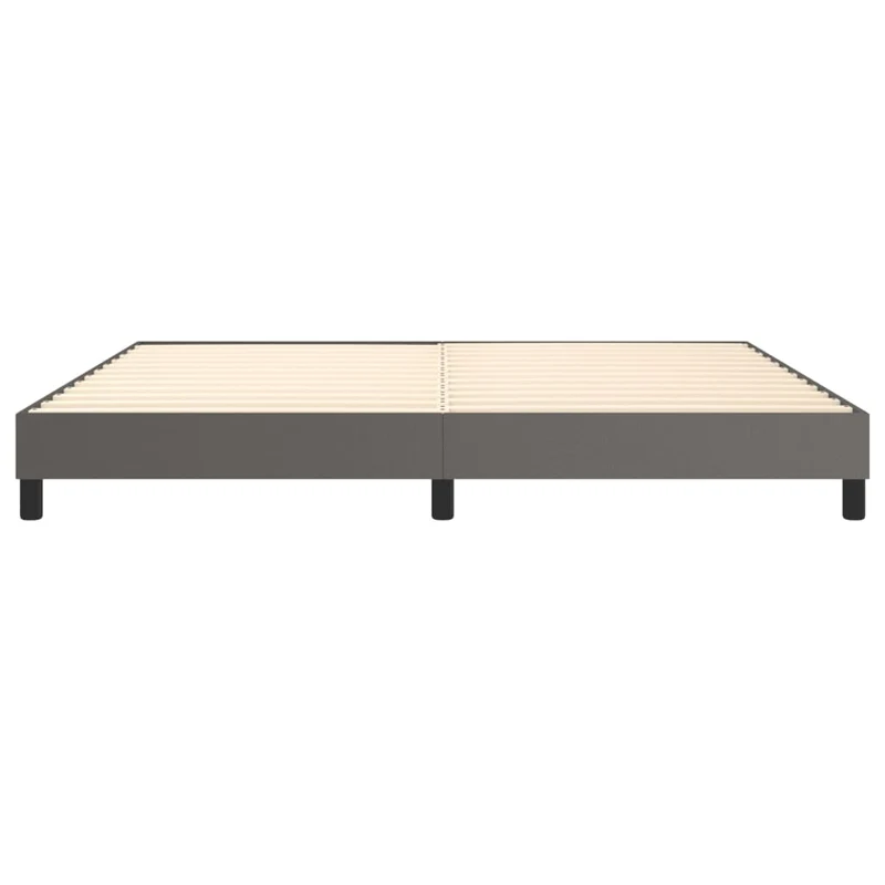 Sommier à lattes sur pieds cadre de lit 200x200 cm synthétique gris TDL0207220
