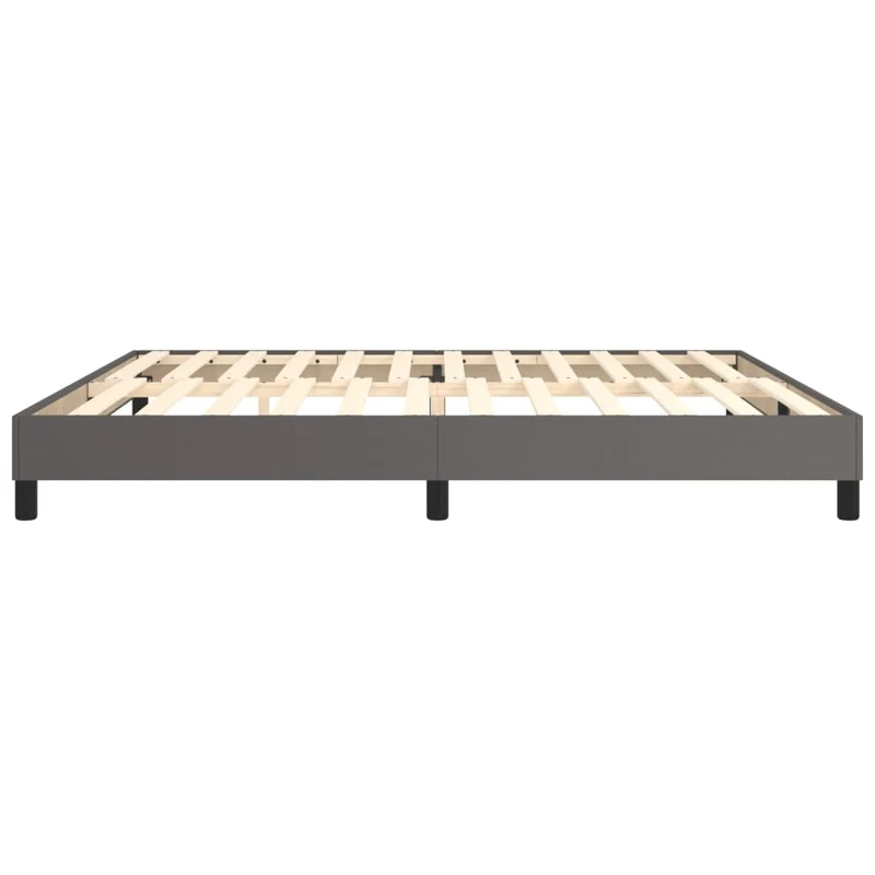 Sommier à lattes sur pieds cadre de lit 200x200 cm synthétique gris TDL0207220