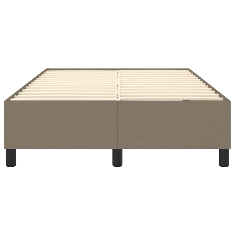 Sommier à lattes sur pieds cadre de lit 120x200 cm tissu taupe TDL0206939