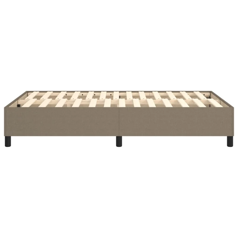Sommier à lattes sur pieds cadre de lit 120x200 cm tissu taupe TDL0206939