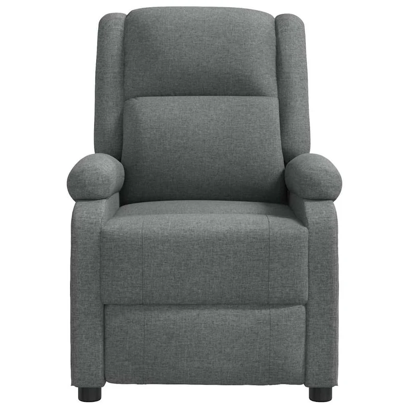 Fauteuil de relaxation avec fonction massage fonction d'inclinaison manuelle en tissu gris foncé DEC029203