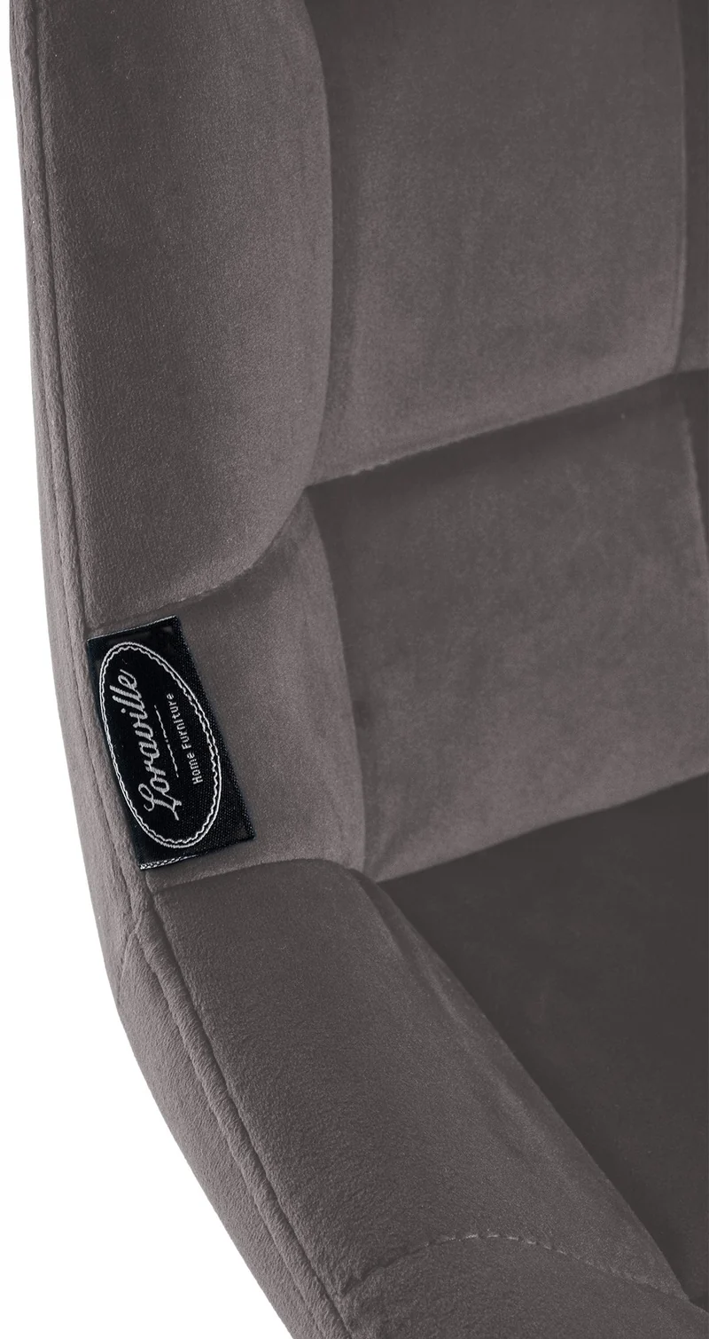 Tabouret de bar x1 avec repose-pieds revêtement en velours gris piètement à quatre pieds en métal noir 10_0005463