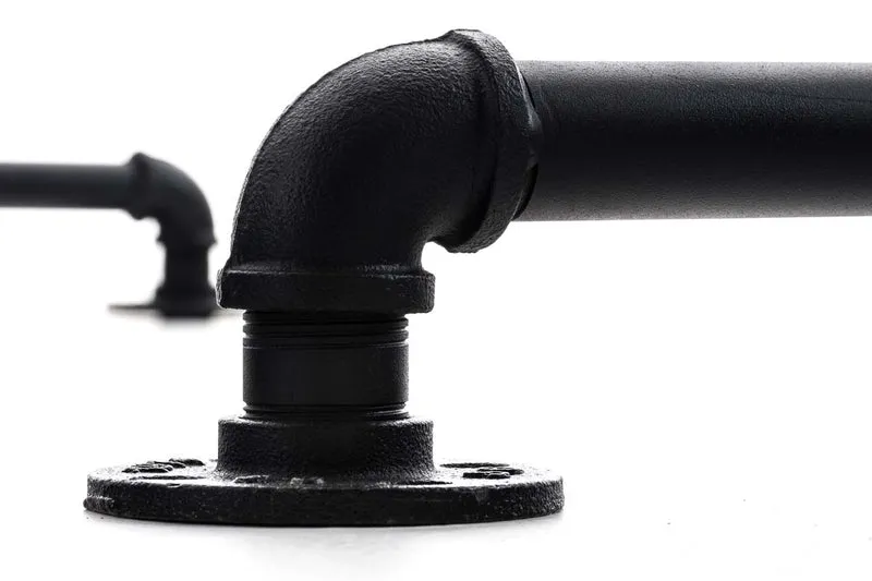 Portant à vêtements en métal noir style industriel structure robuste 150 x 150 x 55 cm 10_0009079