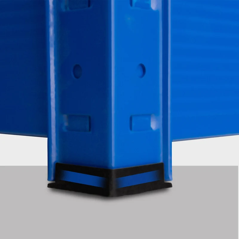 Étagère de rangement métal bleu galvanisé 160 x 180 x 60 cm rayonnage charge lourde garage cave atelier entrepôt 10_0009040
