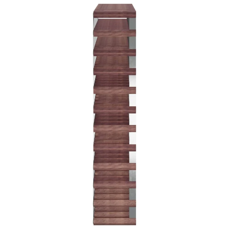Casier range bouteilles étagère de rangement vin pour 120 bouteilles en bois de pin marron et acier DEC024295
