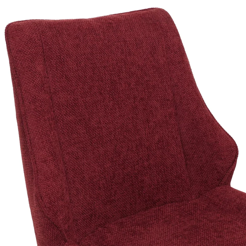 Lot de 2 chaises de salle à manger rotatives confortables design moderne 88 x 55 x 62 cm en tissu chenille bordeaux 04_0009417