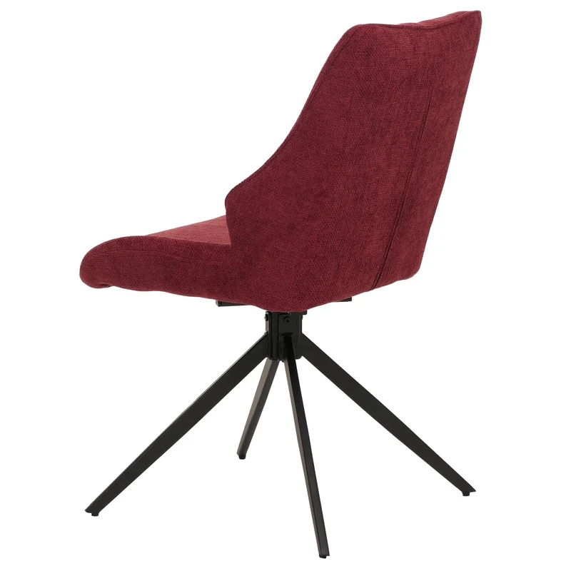 Lot de 2 chaises de salle à manger rotatives confortables design moderne 88 x 55 x 62 cm en tissu chenille bordeaux 04_0009417
